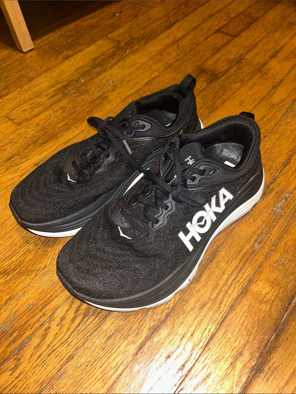One One HOKA Gaviota 5 Black White & Black
